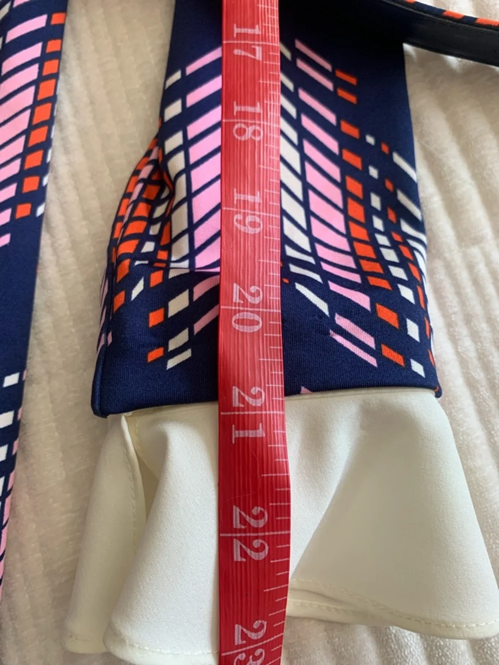 JB by Julie Brown Navy Dress with Pink Chevron Print and White Collar - Picture 10 of 10